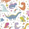 Serwetki papierowe tort urodziny dekoracja dino dinozaur mix 20x